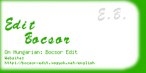 edit bocsor business card